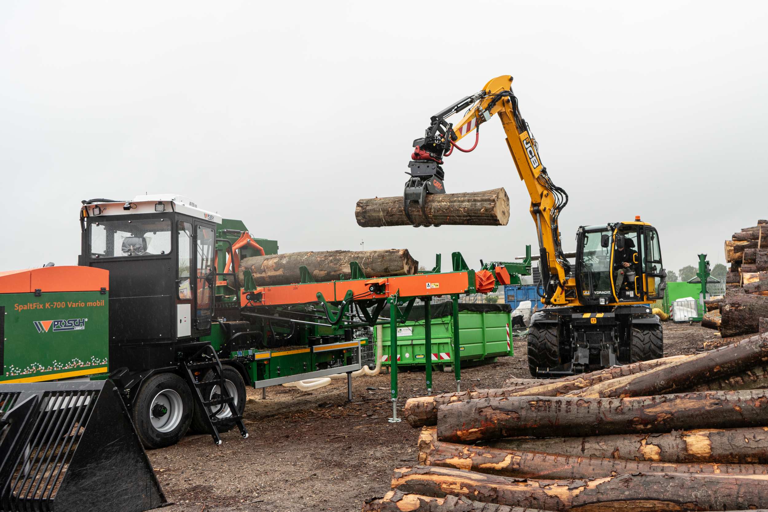 Brennholz Pöpperling_Posch Spaltfix K-700 Vario mobil Lohnspalten_16